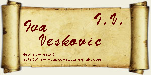 Iva Vesković vizit kartica